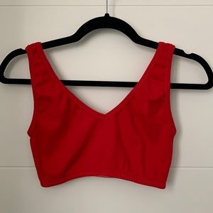 Big Bud Press red cotton basic bralette, size XS/S